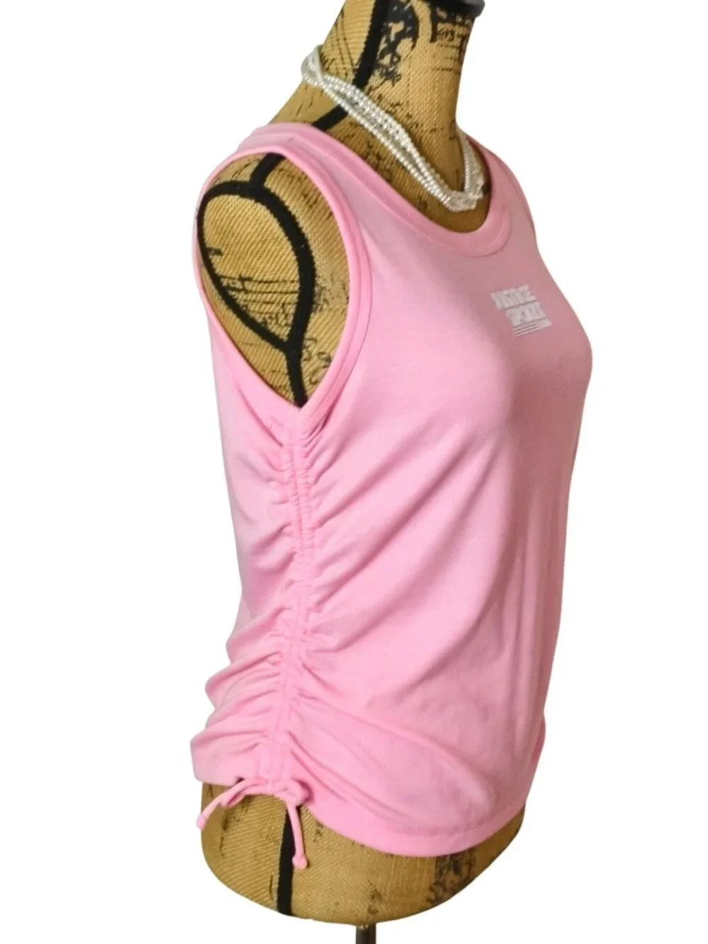 Justice Girls XL Plus Athletic Tank Top Pink Adjust Sides Sporty 16/18 Activewea